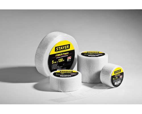Самоклеящаяся серпянка FIBER-Tape, 5 смx45 м, 3x3 мм STAYER 1246-05-45_z01