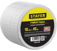 Самоклеящаяся серпянка FIBER-Tape, 10 смx45 м, 3x3 мм STAYER 1246-10-45