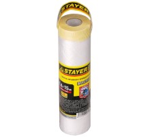 Защитная пленка-маскер с клейкой лентой 1.4x15 м, 9 мкм ПВД STAYER 12255-140-15