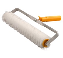 Игольчатый валик для наливных полов в сборе 75x400 мм, бюгель 8 мм, пластмассовые иглы STAYER 03951-40