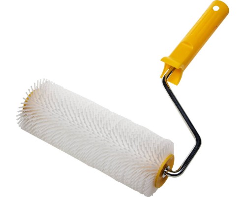 Игольчатый валик для наливных полов в сборе 75x200 мм, бюгель 8 мм, пластмассовые иглы STAYER 03951-20
