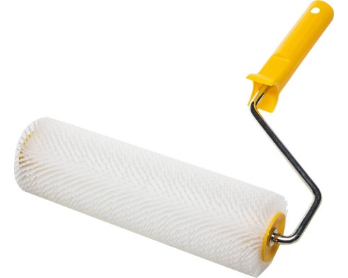 Игольчатый валик для наливных полов в сборе 75x250 мм, бюгель 8 мм,пластмассовые иглы STAYER 03951-25