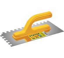 Штукатурная гладилка 130x270 мм, зуб 10x10 мм STAYER 08012-10