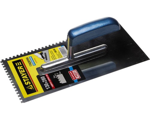 Штукатурная гладилка 130x280 мм, зуб 8x8 мм STAYER 0802-08