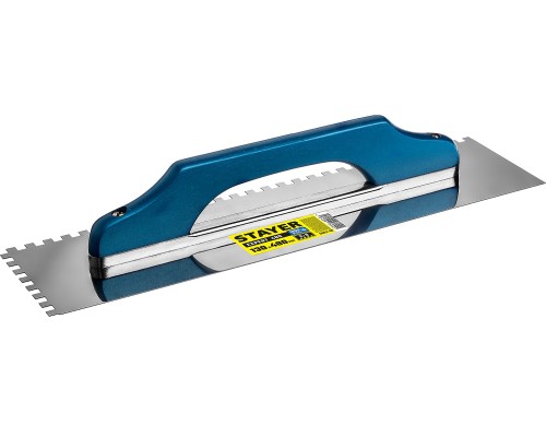 Штукатурная гладилка Expert 480, 130x480 мм, зуб 8x8 мм STAYER 0803-08