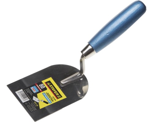 Кельма лопатка 80 мм, нержавеющее полотно, деревянная рукоятка STAYER 0832-08