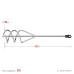 Миксер для песчано-гипсовых смесей 80x400 мм, шестигранный хвостовик, оцинкованный STAYER 06015-08-40
