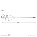 Миксер для песчано-гипсовых смесей 100x600 мм, шестигранный хвостовик, оцинкованный STAYER 06015-10-60