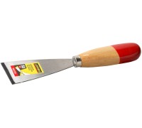 Шпатель для удаления ржавчины MAXFlat, 50 мм, усиленное стальное полотно, деревянная ручка STAYER 1002-50