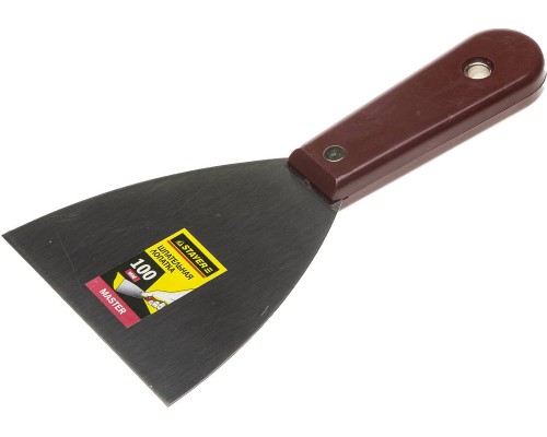 Шпатель MAXFlat, 100 мм, пластиковая ручка, стальной STAYER 1003-100
