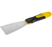 Нержавеющий шпатель PROFlat, 60 мм, х-образное профилированное полотно, облегченная двухкомпонентная ручка STAYER 10045-06