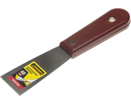Шпатель MAXFlat, 40 мм, пластиковая ручка, стальной STAYER 1003-040