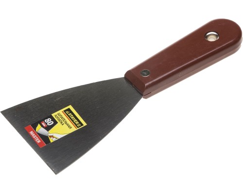 Шпатель MAXFlat, 80 мм, пластиковая ручка, стальной STAYER 1003-080