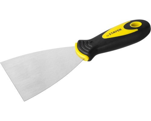 Шпатель MAXFlat, 80 мм, профилированное полотно, двухкомпонентная ручка, нержавеющий STAYER 10041-08