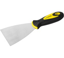 Шпатель MAXFlat, 100 мм, профилированное полотно, двухкомпонентная ручка, нержавеющий STAYER 10041-10