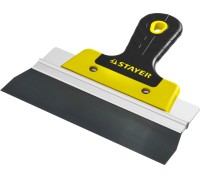 Фасадный шпатель PROFlat, 200 мм, усиленная алюминиевая направляющая, двухкомпонентная ручка, анодированный STAYER 10045-20