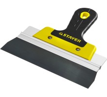 Фасадный шпатель PROFlat, 200 мм, усиленная алюминиевая направляющая, двухкомпонентная ручка, анодированный STAYER 10045-20