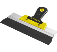 Фасадный шпатель PROFlat, 250 мм, усиленная алюминиевая направляющая, двухкомпонентная ручка, анодированный STAYER 10045-25