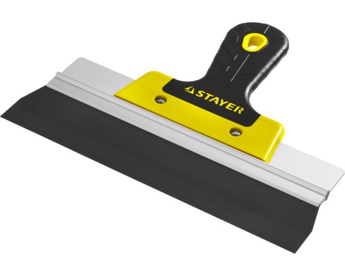 Фасадный шпатель PROFlat, 250 мм, усиленная алюминиевая направляющая, двухкомпонентная ручка, анодированный STAYER 10045-25