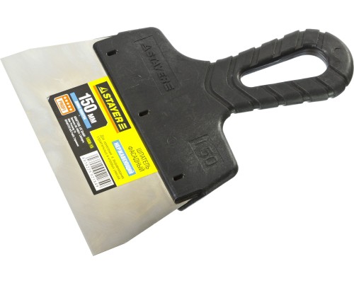 Нержавеющий фасадный шпатель PROFlat, 150 мм, пластиковая ручка STAYER 1008-15