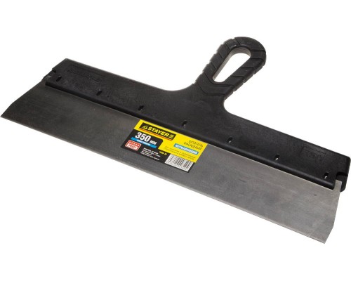 Нержавеющий фасадный шпатель PROFlat, 350 мм, пластиковая ручка STAYER 1008-35