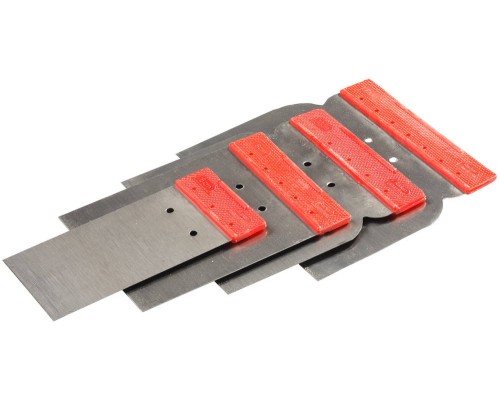 Поверхностные шпатели в наборе, 4 шт: 50, 80, 100, 120 мм, стальные STAYER 1011-H4