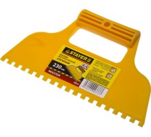 Малярный шпатель 230 мм, зубчатый 6x6 мм, пластмассовый STAYER 1022-6