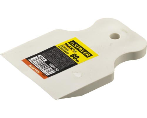 Резиновый шпатель MAXFlat, 60 мм, для затирки швов эластичный, белый STAYER 1027-60