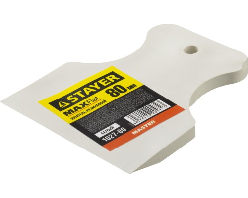 Резиновый шпатель MAXFlat, 80 мм, для затирки швов эластичный, белый STAYER 1027-80