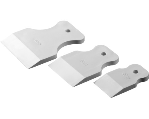 Набор белых резиновых шпателей MAXFlat, 40 мм, 60 мм, 80 мм, для затирки швов эластичные STAYER 1027-H3