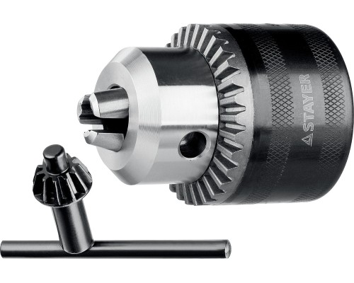 Ударный сверлильный патрон с ключом для дрели 10 мм, 1/2" STAYER 29055-10-1/2
