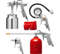 Универсальный набор пневмоинструмента ORION-5S, 5 предметов, с нижним бачком STAYER 06487-H5_z01