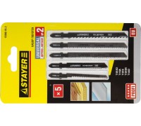 Набор полотен для лобзика T-хвост., по дереву и металлу, 5 шт, UNIVERSAL №2 STAYER 15980-H5-2