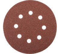  Круг шлифовальный универсальный "MASTER" из абразивной бумаги на велкро основе, 8 отверстий, Р40, 125мм STAYER 35452-125-040