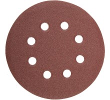  Круг шлифовальный универсальный "MASTER" из абразивной бумаги на велкро основе, 8 отверстий, Р80, 125мм STAYER 35452-125-080