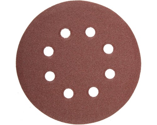  Круг шлифовальный универсальный "MASTER" из абразивной бумаги на велкро основе, 8 отверстий, Р80, 125мм STAYER 35452-125-080