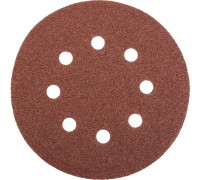  Круг шлифовальный универсальный "MASTER" из абразивной бумаги на велкро основе, 8 отверстий, Р60, 125мм STAYER 35452-125-060