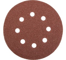  Круг шлифовальный универсальный "MASTER" из абразивной бумаги на велкро основе, 8 отверстий, Р60, 125мм STAYER 35452-125-060