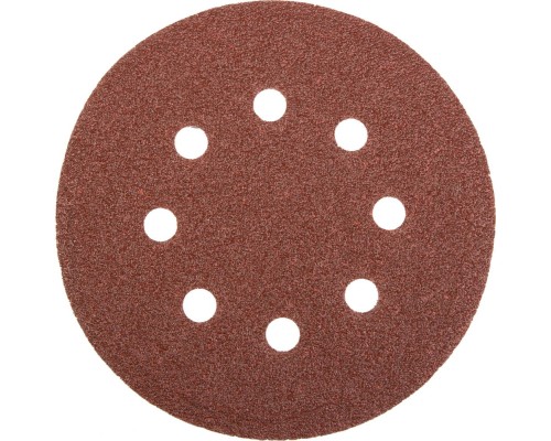  Круг шлифовальный универсальный "MASTER" из абразивной бумаги на велкро основе, 8 отверстий, Р60, 125мм STAYER 35452-125-060