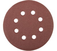  Круг шлифовальный универсальный "MASTER" из абразивной бумаги на велкро основе, 8 отверстий, Р100, 125мм STAYER 35452-125-100