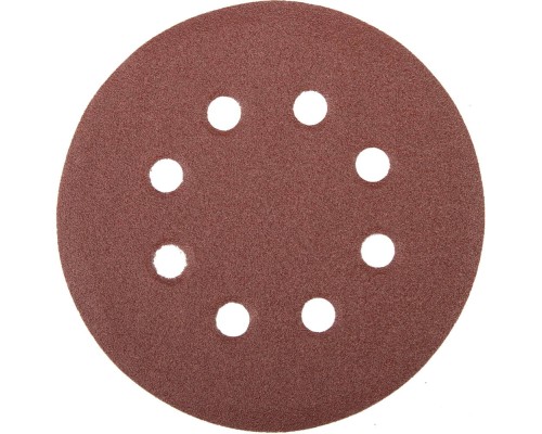 Круг шлифовальный универсальный "MASTER" из абразивной бумаги на велкро основе, 8 отверстий, Р100, 125мм STAYER 35452-125-100