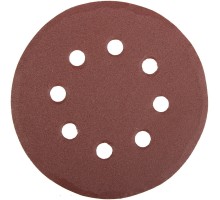  Круг шлифовальный универсальный "MASTER" из абразивной бумаги на велкро основе, 8 отверстий, Р180, 125мм STAYER 35452-125-180