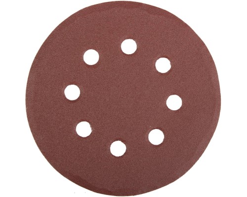  Круг шлифовальный универсальный "MASTER" из абразивной бумаги на велкро основе, 8 отверстий, Р180, 125мм STAYER 35452-125-180