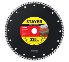 Сегментированный алмазный диск TURBO 230 мм (22.2x7x2.8 мм) STAYER 3662-230_z02