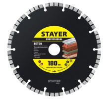 Сегментный алмазный диск BETON 180 мм (22.2x7x2.6 мм) STAYER 3660-180_z02