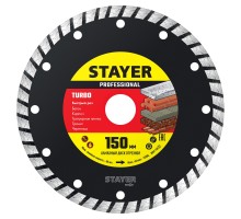 Сегментированный алмазный диск TURBO 150 мм (22.2x7x2.4 мм) STAYER 3662-150_z02