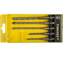 Набор бур SDS-plusов 5 шт: 5/6x110. 6/8/10х160 мм STAYER 2930-H5