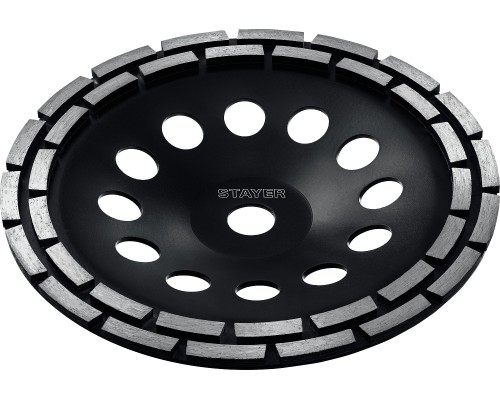 Двухрядная алмазная шлифовальная чашка Double, d 230 мм STAYER 33381-230_z02