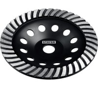 Сегментированная алмазная шлифовальная чашка Турбо, d 180 мм STAYER 33380-180_z02