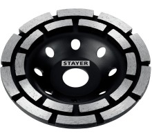 Двухрядная алмазная шлифовальная чашка Double, d 125 мм STAYER 33381-125_z02